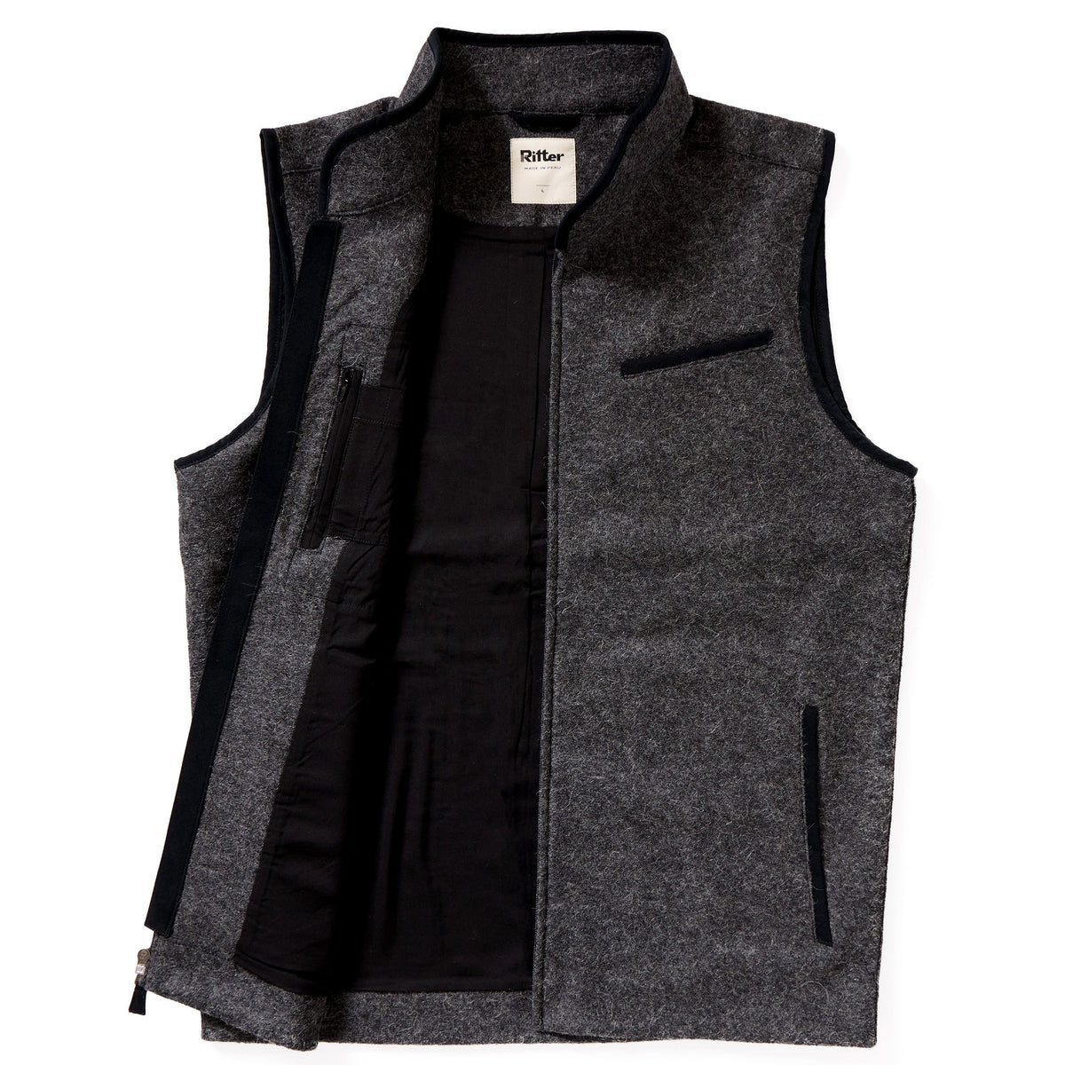 Alpaca Vest - Light Charcoal